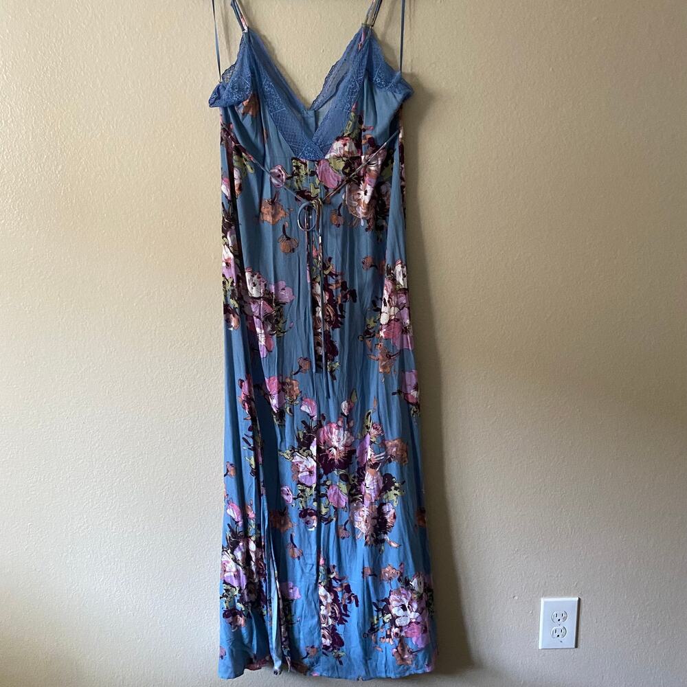 LOVESTITCH PRESSED FOR PETALS Floral Maxi Lace Fairy Dress SZ L - Picture 4 of 14
